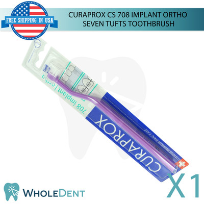 Curaprox CS 708 Fixture 0rtho Seven Tufts Dental Toothbrush Target Cleaning