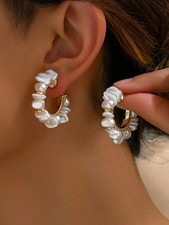 1 par de pendientes de estilo bohemio con per...