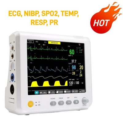 6 Parameter 8-inch Multi-parameter Portable Patient Monitor ECG NIBP Spo2 TEMP
