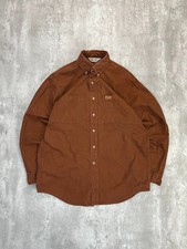 Vintage Carhartt Canvas Workwear Long Sleeve Button Up Shirt Size Large