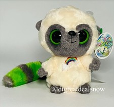 Aurora Yoohoo  Friends Bush Baby Lemur Plush Sound  Light Green Striped Tail