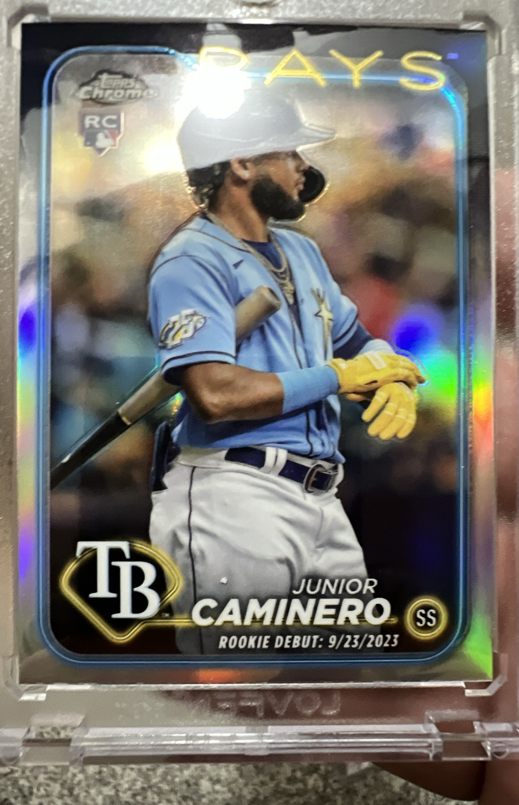 2024 Topps Chrome Update - Rookie Debut Junior Caminero #USC193 Prism Refractor