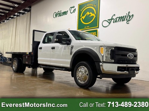 2017 Ford Super Duty F-450 DRW XL 4X2 CREWCAB 12FT FLATBED 6.7 PTO DIESEL TOW