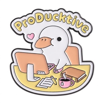Funny Duck Enamel Pin - Office Humor Button pins brooch for backpack, jackets...