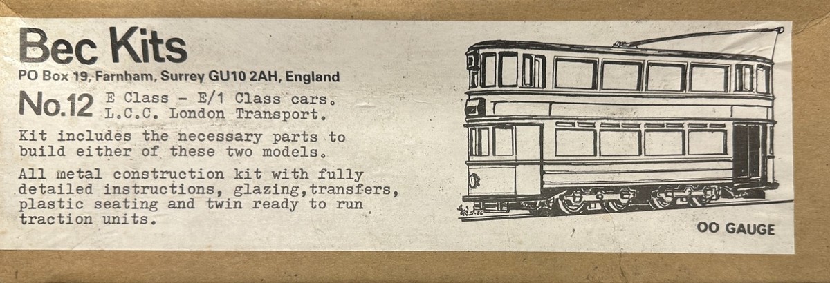 Bec Kits H0 - A 1001 - Tram - Un tram funzionante 1001 con