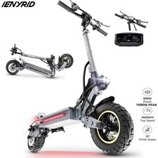 iENYRID 1000W Electric Scooter 10" Off-Road Tire 48V 15Ah 28mph 25Mile E-Scooter