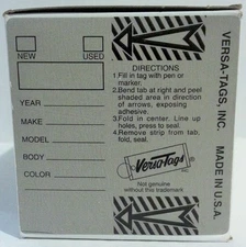 Gray Genuine Versa-Tags Key Tags, Self-Protecting (250 Tags 3*3 inches, 