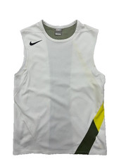 Canotta smanicata Nike Dri-FIT bianca gialla S allenamento girocollo[1][3][7]