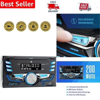 Jensen AM/FM Car Stereo with USB Playback, Bluetooth & Voice Control Features