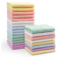 Baby Washcloths 24 Pack-Microfiber Coral Fleece Baby Bath Face Towel 7 x 9 Inch