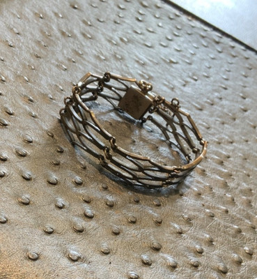 Vintage 925 Silber Armband ca. 23g durchbrochenes Flechtmuster ca. 19cm