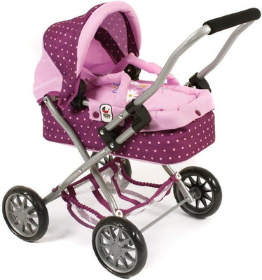 Bayer Chic 2000 555 Puppenwagen Smarty, Dots Brombeere, 56 X 37 X 56 Cm