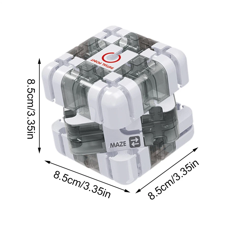 3D Spinning Marble Maze Cube Puzzle, Brain Learning And Educational Toys - Image 3 of 4