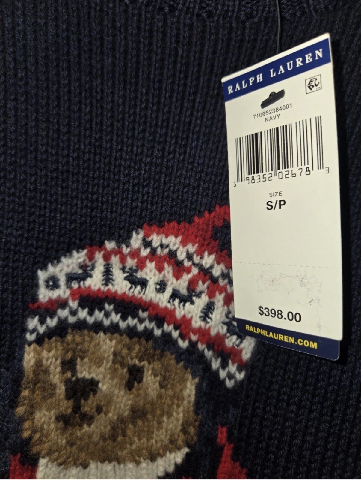 Ralph Lauren Small Polo Bear Sweater Navy Blue thumbnail 7