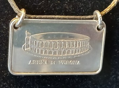 Vintage PAMP Suisse 999 Silver 5g Art Bar City Series Necklace 925 Chain Italy