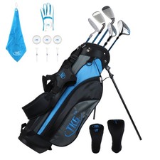 TKG Sports Youth Golf Club Set for Ages 7-10, Golf Stand Bag with Rain Hood and