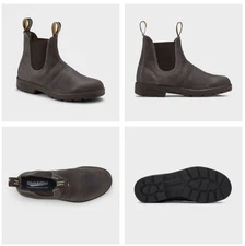 Women’s Blundstone 550 Waxed Chelsea Boots Steel Gray Leather