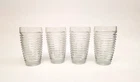 Set of 4 - Vintage Anchor Hocking Park Avenue Clear Glass Ribbed Tumbler EUC