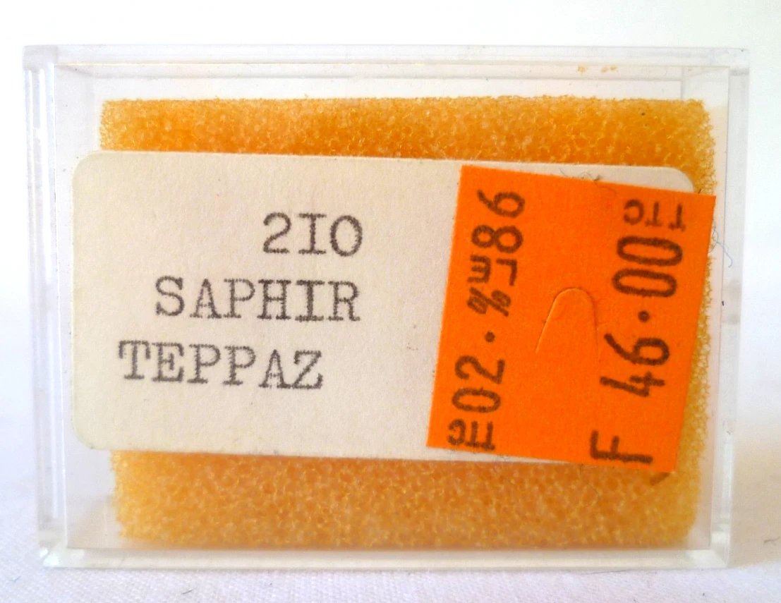 LOT DE 6 SAPHIRS TEPPAZ 210 FOND DE STOCK ANCIEN