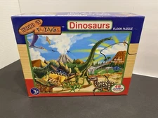 WOOD 'N THINGS "Dinosaurs" Jumbo Floor Jigsaw Puzzle 48 Pieces 2x3 feet COMPLETE