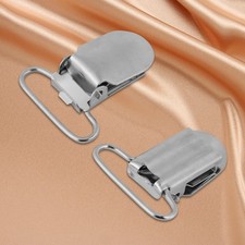 25mm Silver Metal Suspender Braces Pacifier Clips Holder Repair Parts NY