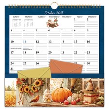 2027 Calendar - 2027 Wall Calendar with Pocket, 12'' x 12''