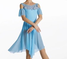 Weissman Light Blue Lyrical Solo Costume The Garden 12377 Dance Costume XLC