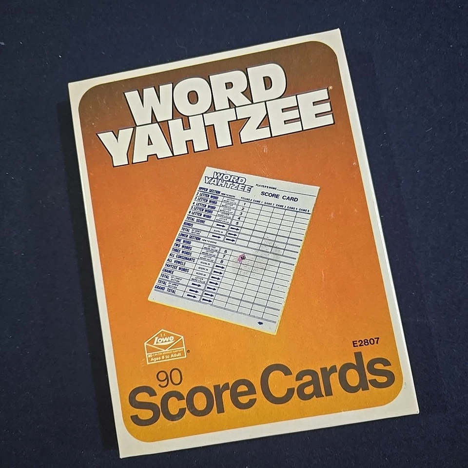 Vintage Word Yahtzee Score Cards,  1978, Lowe, E2807 - Image 3 of 4