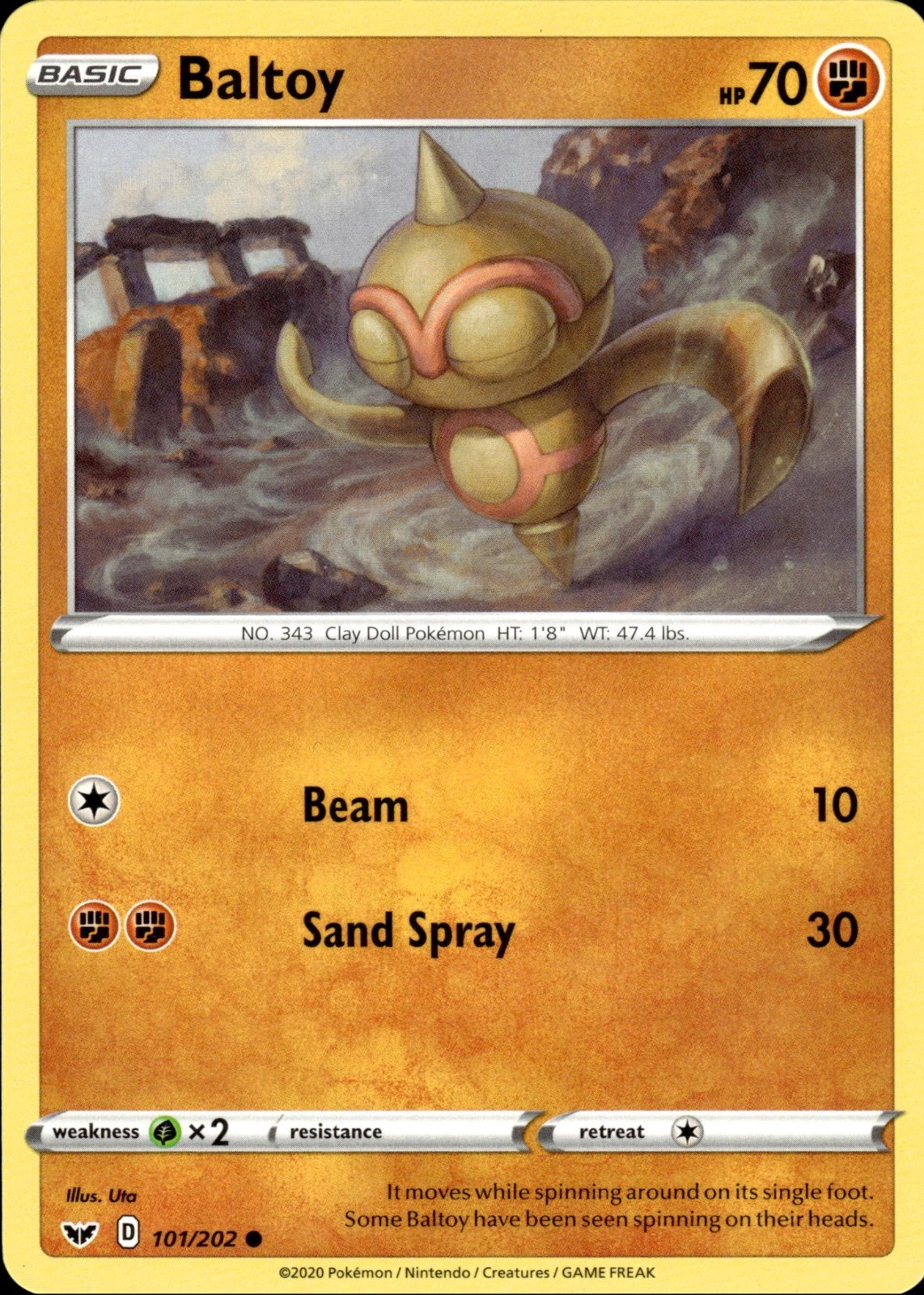 Baltoy 101/202 | Sword & Shield - Base Set | Pokemon TCG | English | Common