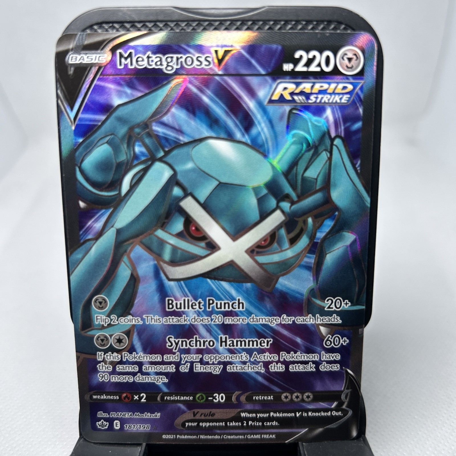 Metagross V (Full Art) 181/198 Swsh06: Sword & Shield - Chilling Reign Holo