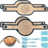 4 StüCk Silikon Backmatte FüR Dutch Oven, Silikon Brotschlinge | Mit Langen Grif