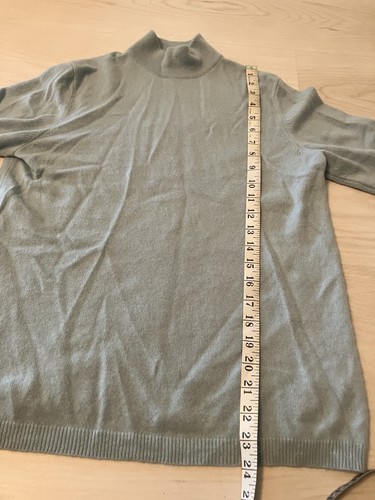 Charter Club Blue Cashmere Turtle Neck Sweater Top Shirt $250 2-ply GUC Knit M - Picture 9 of 10