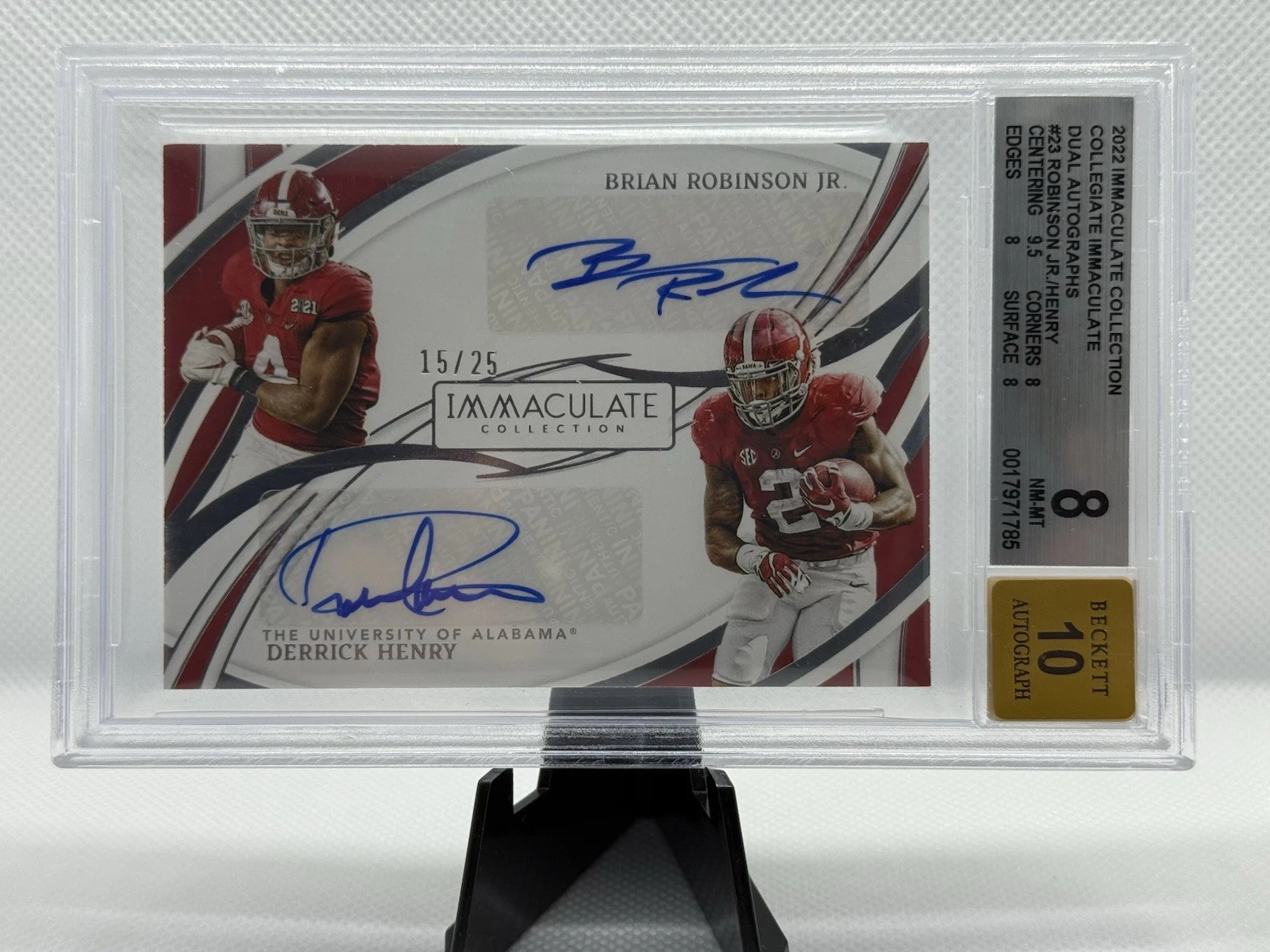 Brian Robinson Jr. Panini Immaculate Collection Collegiate #89 Patch Autograph