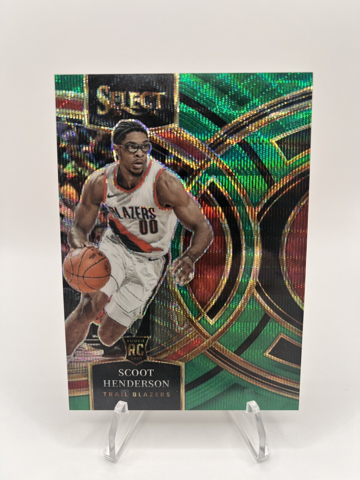 2023-24 Panini Select - Premier Level Scoot Henderson #129 Green Wave Prizm /50