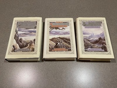 The Lord of the Rings J.R.R. Tolkien 3-Volume Hardcover Set Alan Lee c. w/Maps!