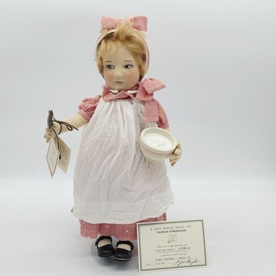 R. John Wright Little Miss Muffet limitiert 100 aus 1992-93 43 cm Filz