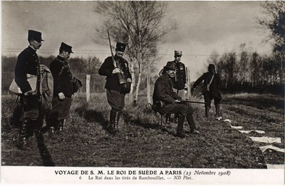 SCHWEDEN KÖNIGREICH Besuch 1908 Paris 7 alte Echtfoto Postkarten (L5382)
