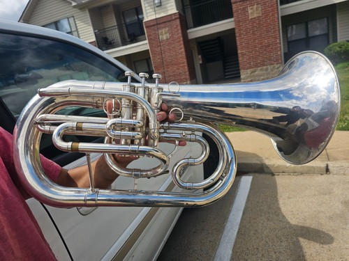 Used Silver Jupiter Quantum MKII Marching Euphonium (With Case)