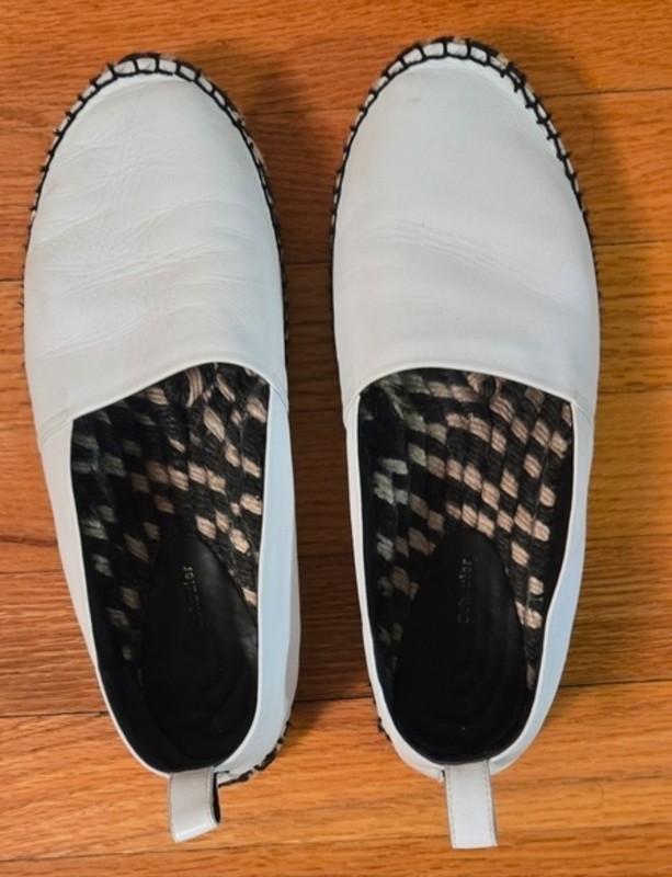 Proenza Schouler White Leather Espadrilles Size 40