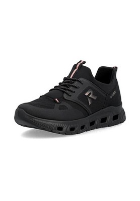 Rieker Damen Slipper Sneaker vegan MemoSoft Gummizug M6078-00 Black