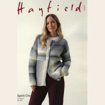 Sirdar Leaflet 10860 - F257 Two Direction Cardigan Grobstrick Damen Strick