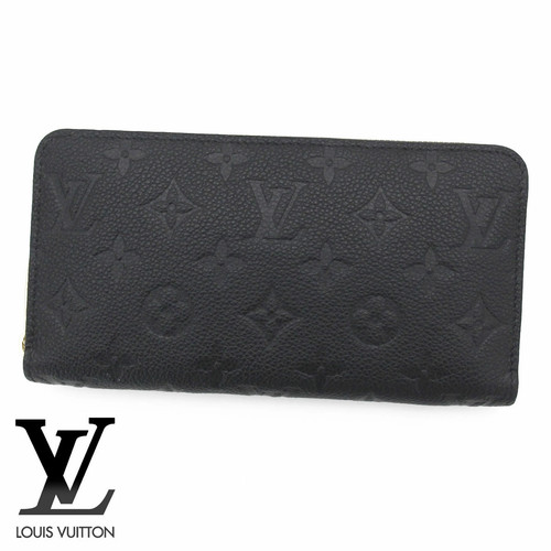 LOUIS VUITTON  Monogram Empreinte Round Zippy Wallet Noir Black New with Box Uni