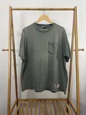 VT Gradient Sun Faded Pocket Worn Cotton Blank WIP Work Russell T-Shirt Size XL