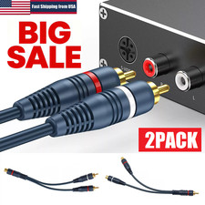 RCA 1 Male to 2 Female Audio RCA 1 Female to 2 Male Y-Converter Splitter Adapter