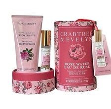 Crabtree  Evelyn Rosewater Fragrance Roller  Hand Cream Gift Set New Sealed