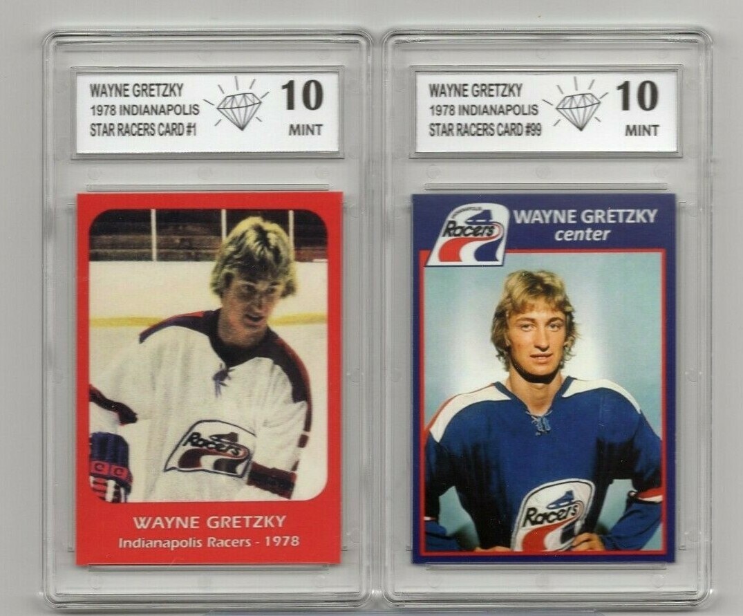 (2) 1978 NATIONAL SPORTS CARD WAYNE GRETZKY #99 #1 INDIANAPOLIS RACERS 10 MINT