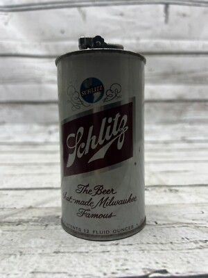 VTG Schlitz Beer Can Flat Top ''The Beer That Made Milwaukee Famous'' Can Lighter