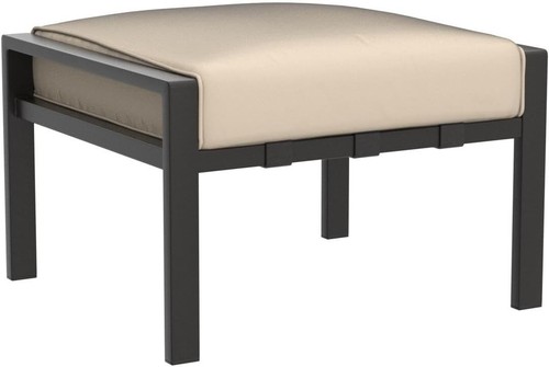 Outdoor Bench Patio Footstool Small Seating Furniture with Soft Thick Cushions - Picture 5 of 9