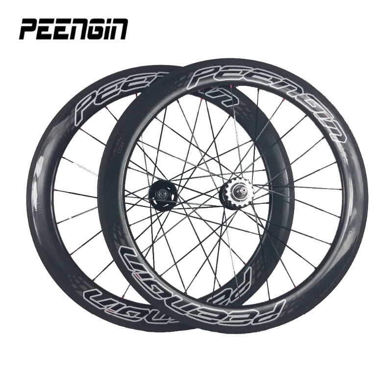 Track or Road Bike Carbon Fiber Wheelset 700C 23x60mm Clincher Bicycle Wheels