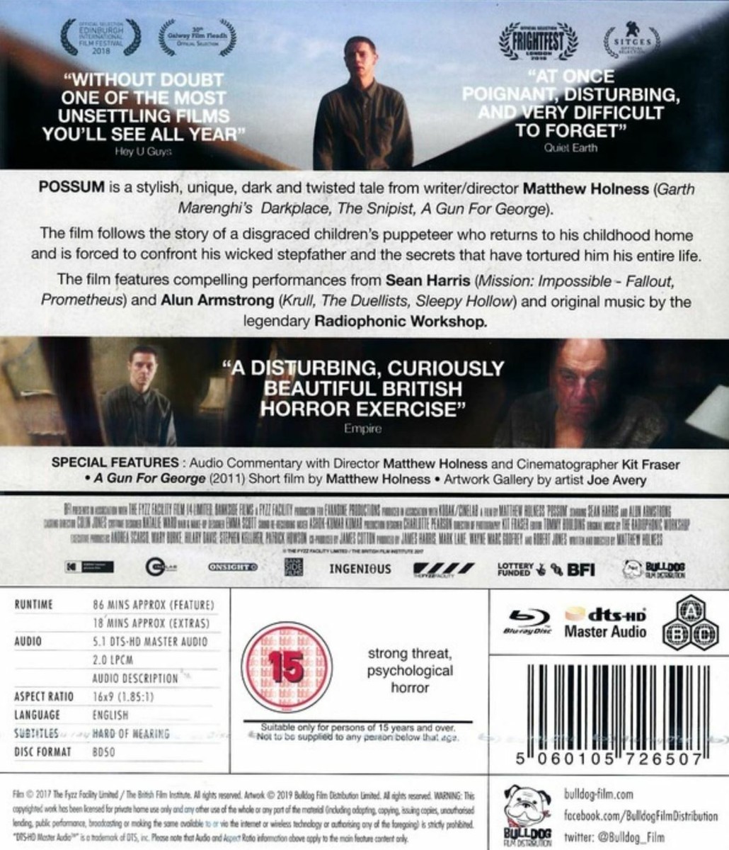 Possum (2018) Blu-Ray BRAND NEW (USA Compatible) | eBay